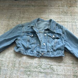 XS cropped denim jacket